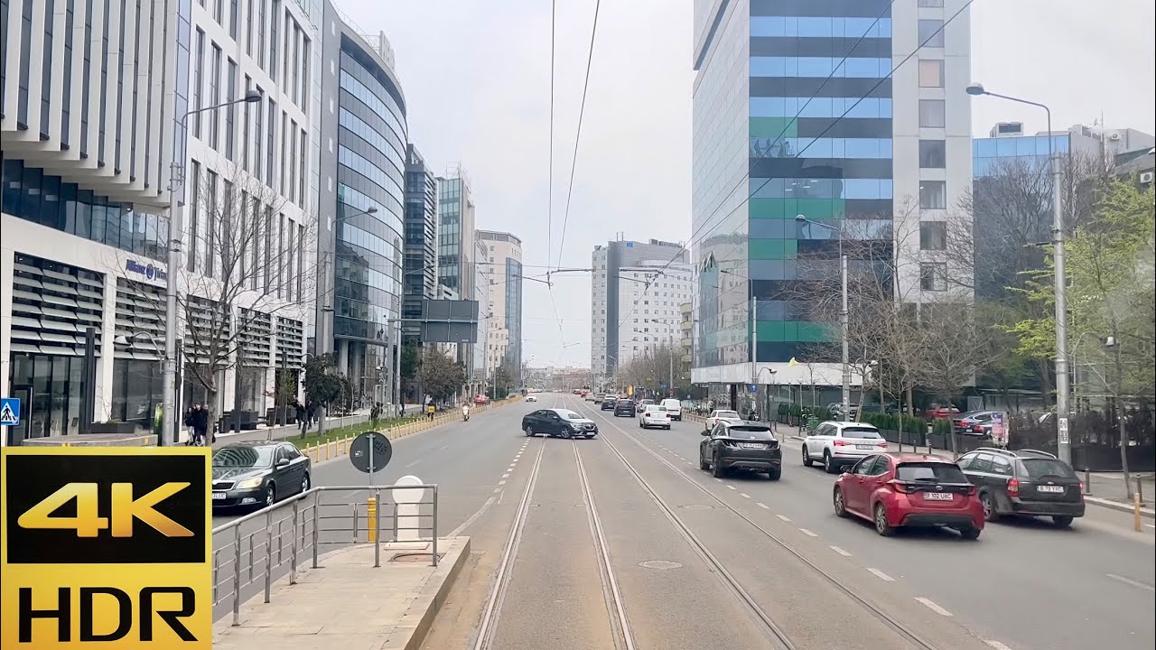 [4K 60fps HDR]STB Bucharest-Backview on Tram Line 24-Shot on iPhone 13 Pro Max