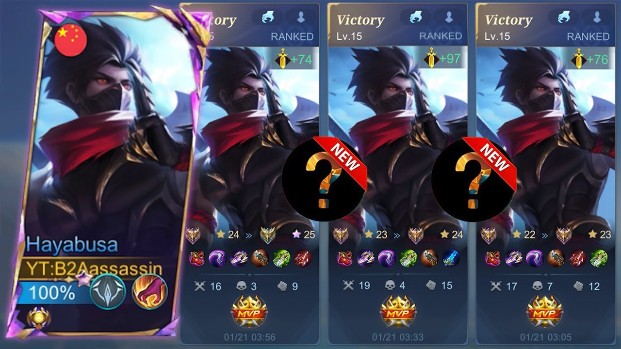 EX GLOBAL HAYABUSA WINSTREAK SOLO |HAYABUSA NEW BUILDS AND EMBLEM SET 2024 - Mlbb