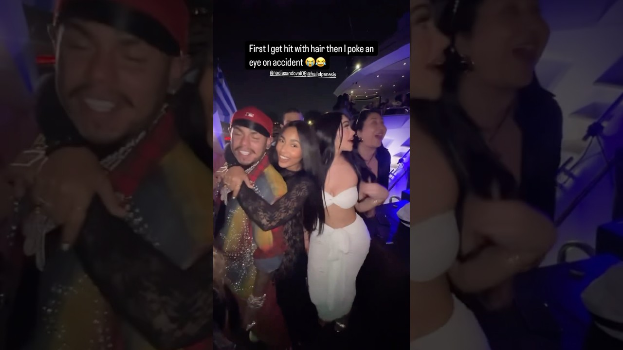 6ix9ine with his girlfriend Hallel Genesis and Jailyne Ojeda