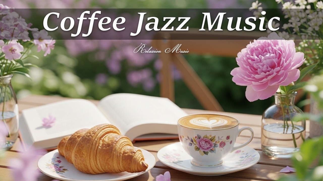 Positive Jazz Music 🌿 Gentle Bossa Nova Coffee Ambience for Peaceful Focus and Happy Mood