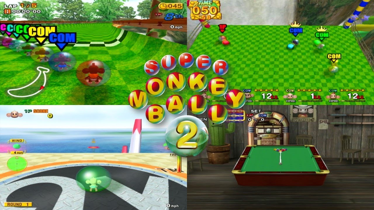 Super Monkey Ball 2 - Party Game Mode - 1st 4 Of 12 Games