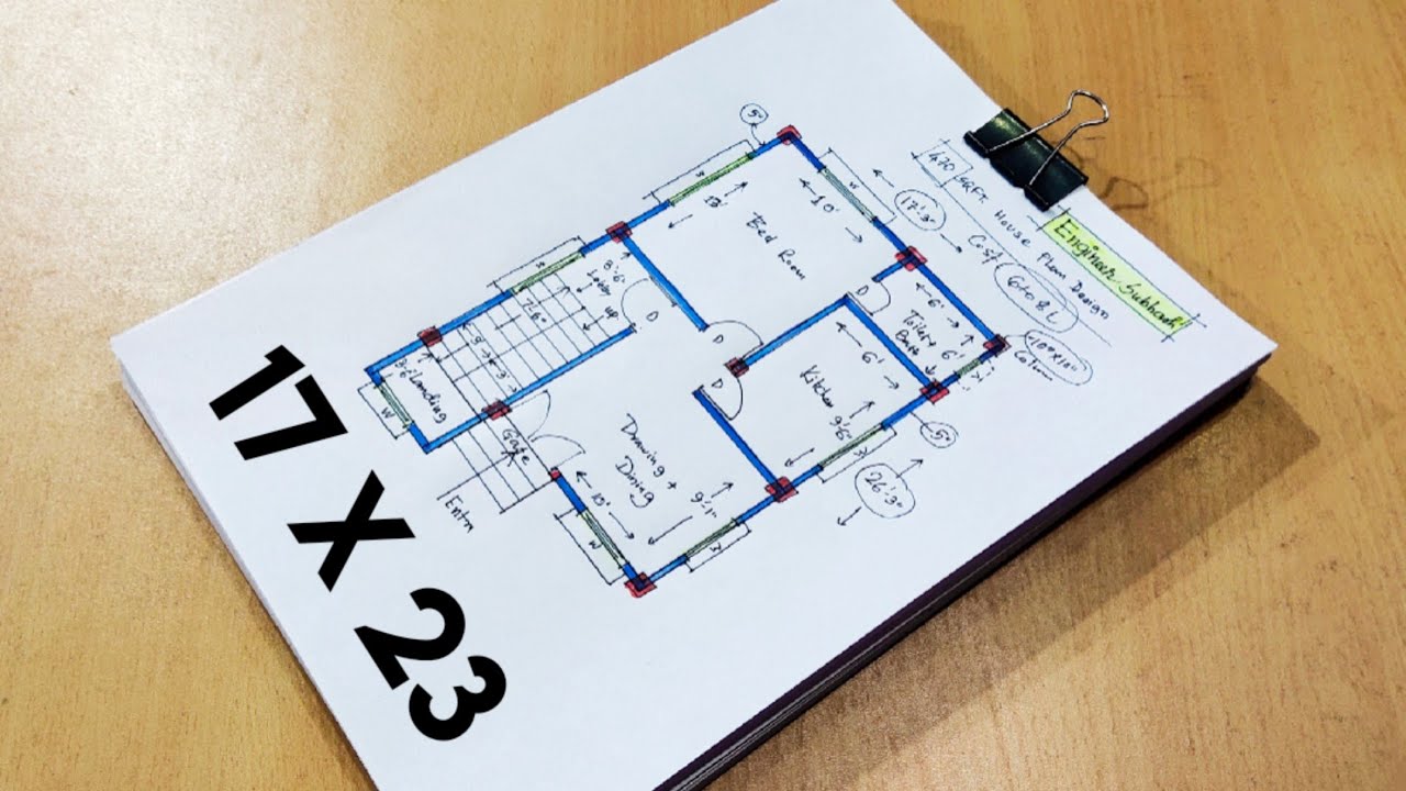 17 X 23 HOUSE PLAN DESIGN II 17 X 23 CHOTA GHAR KA NAKSHA II 470 SQFT HOUSE PLAN