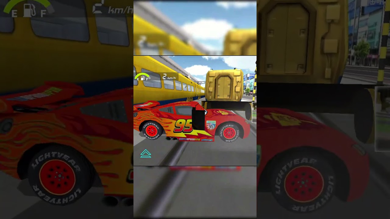 FLASH McQUEEN CRASH 💥 | BIG ACCIDENT Vs Golden Train en 3D Driving Class 🚗😱 