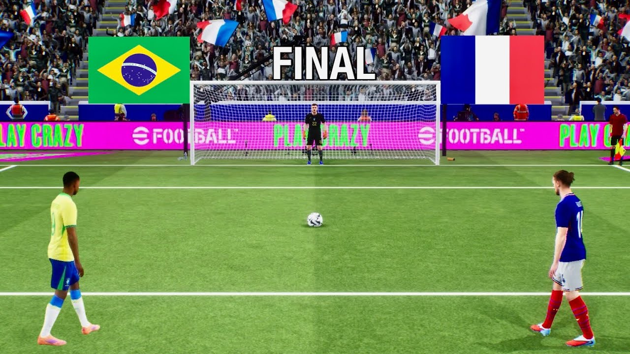 FRANCE VS BRAZIL PENALTY SHOOTOUT | MBAPPE VS NEYMAR | eFOOTBALl