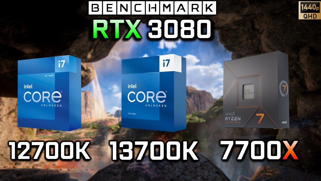 Intel i7 12700K  vs i7 13700K vs Ryzen 7 7700X // Test in 8 Games //1440p