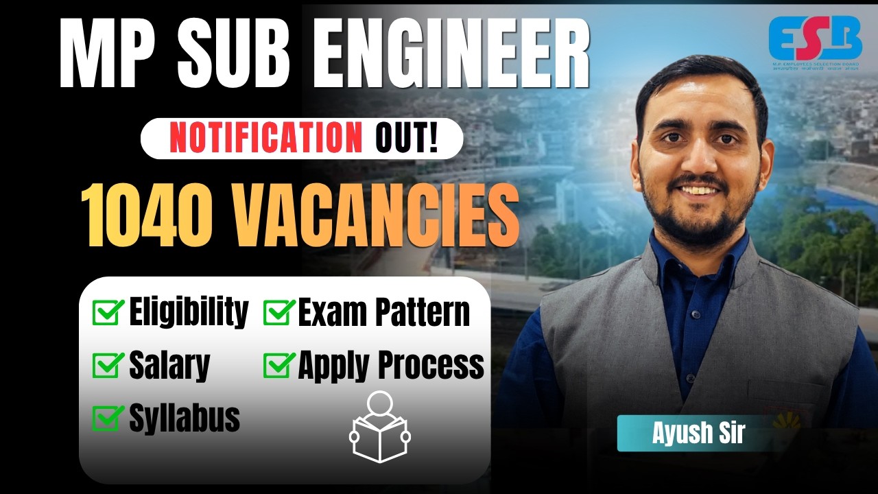 MPESB Sub Engineer Notification | 1040 Vacancy | Exam Pattern, Salary, Syllabus | Complete Analysis
