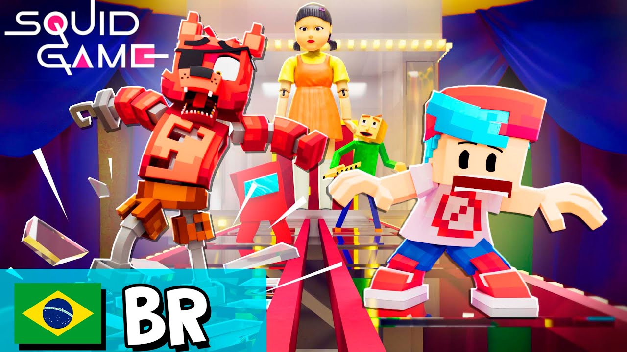 ROUND 6 vs. Friday Night Funkin', Among Us, FNAF, Baldi, and Bendy 2! - em Portugues