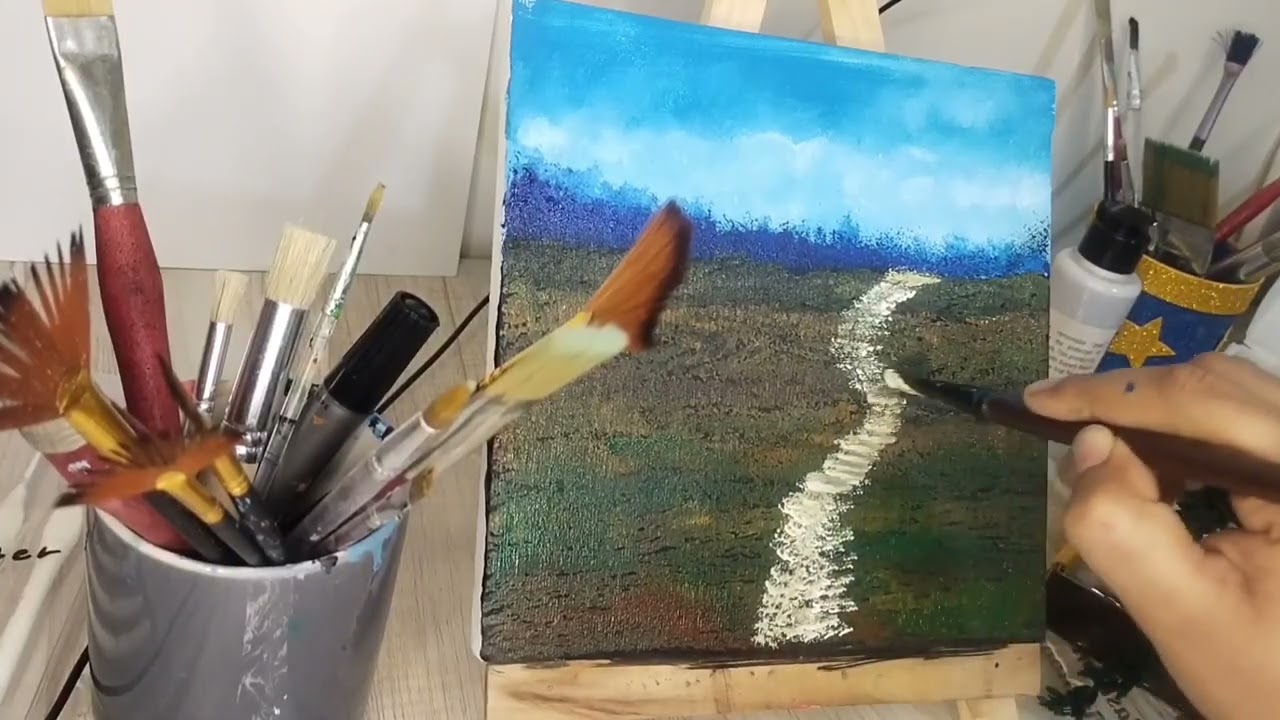 Village view #acrylicscenery