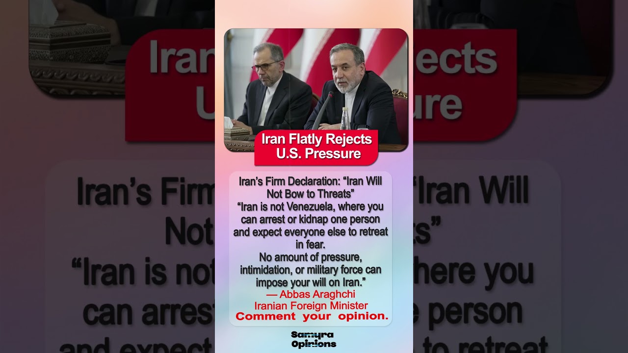 Iran's Foreign Minister Responds to U.S. Pressure #trendingnow #geopolitics