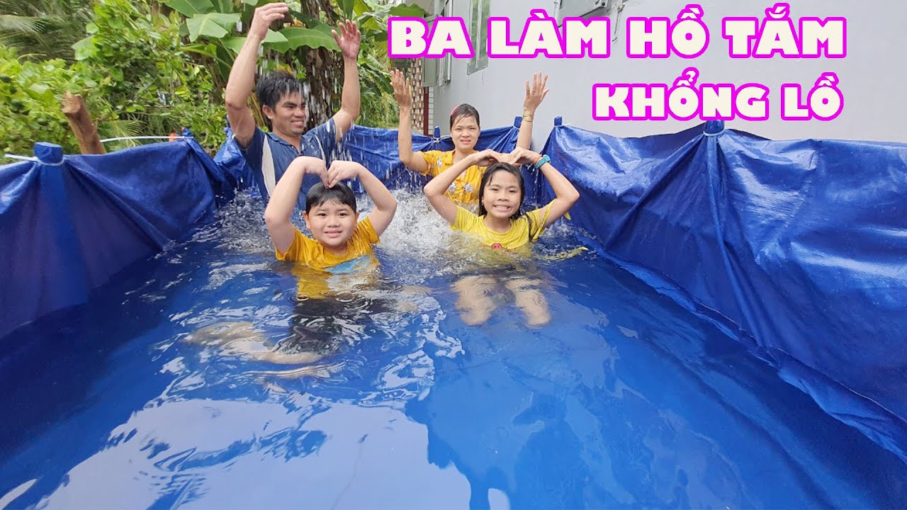 Thử Thách Làm Hồ Tắm Khổng Lồ Và Bài Học Cho Vinh [ Trang And Vinh ]