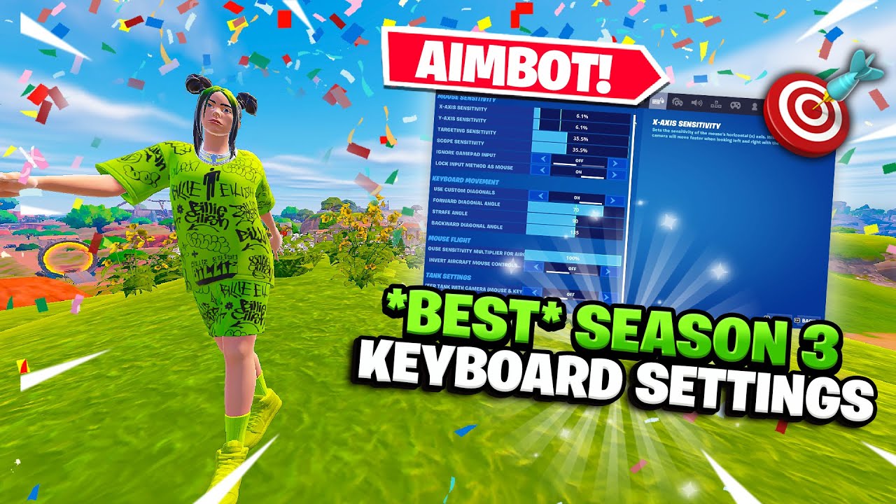 BEST Keyboard & Mouse + Controller Settings for INSANE AIM + FAST EDITS Fortnite Season 3! 🎯