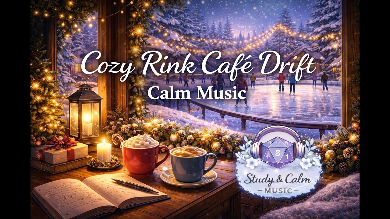 ⛸️Cozy Rink Caf&eacute; Drift | Calm Ice-Side Music for Study, Focus & Winter Evenings