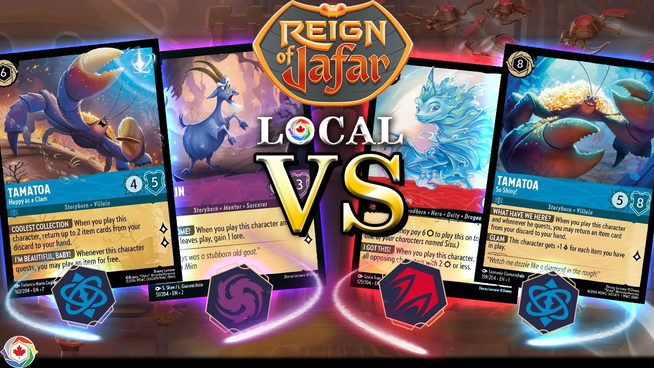 Amethyst Sapphire Blurple VS Ruby Sapphire Items - Reign Of Jafar Set Championships Finals - Lorcana