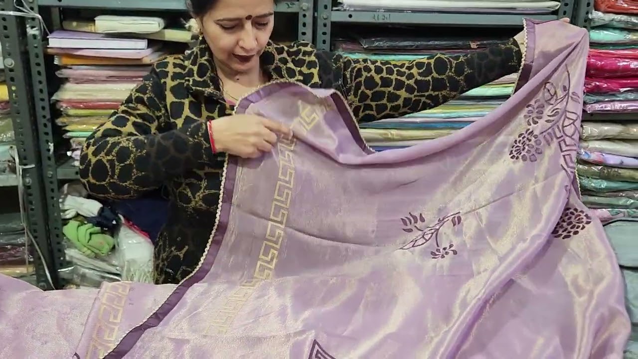 Tissue silk #partywear  collection #trending #fashion #viral video