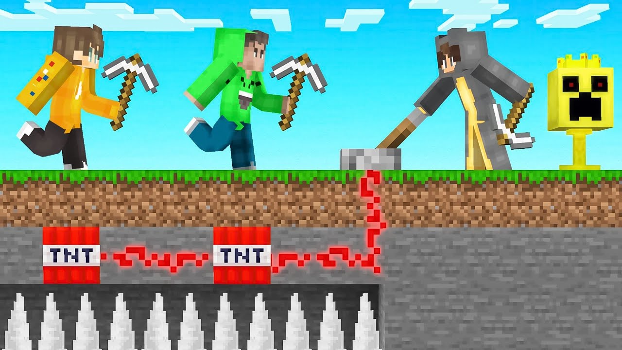 MINECRAFT 1v1v1 SPEEDRUNNER Race! (vs Friends)