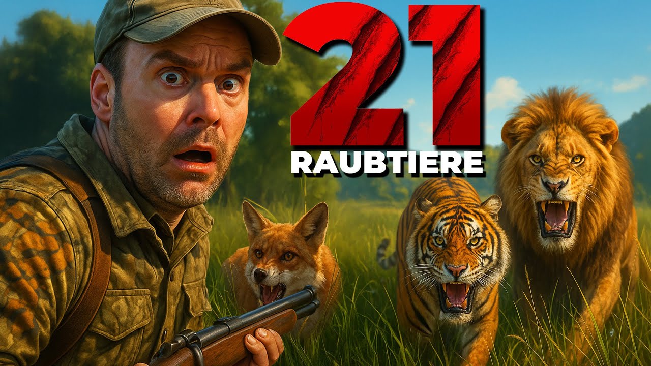 Ich habe ALLE 21 Raubtiere in theHunter gejagt - und sie wollten mich töten! 🦁