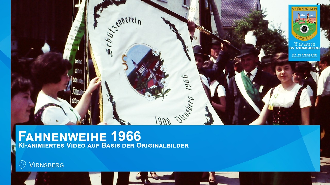 Fahnenweihe des SV Virnsberg 1966 - KI animierter Film des Festsonntages