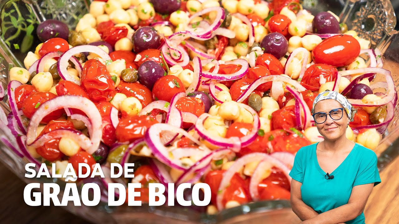 ESTA SALADA DE GRÃO DE BICO COM TOMATE CONFIT É UMA EXPLOSÃO DE SABORES!