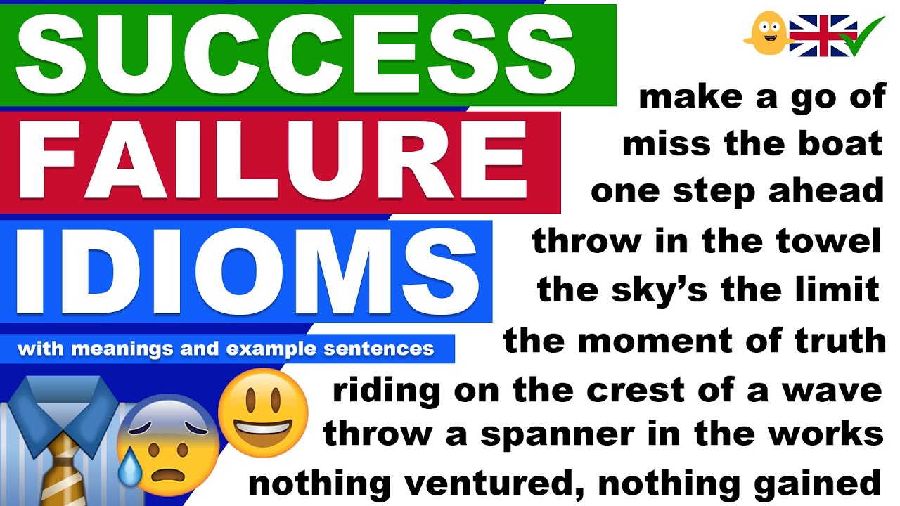 Useful English Vocabulary: How To Use Idioms To Express SUCCESS and FAILURE in English!
