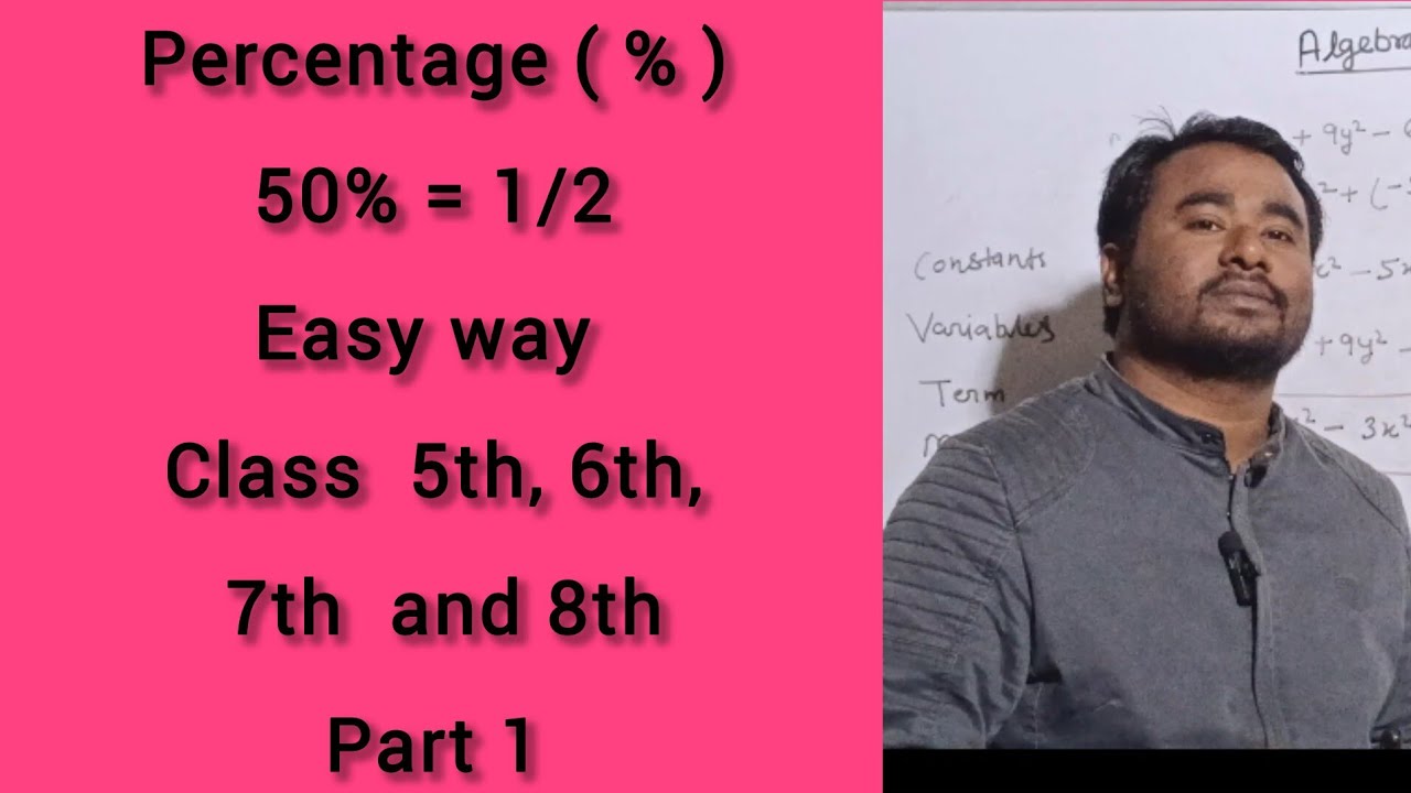 Maths chapter percentage ( % ) class 5th to 8th