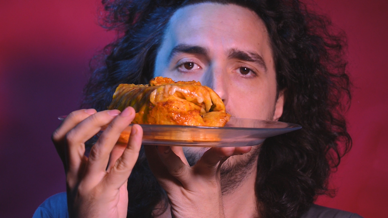 ASMR Eating GIANT Chimichanga Al Pastor Burrito Taquitos y un Churro 먹방