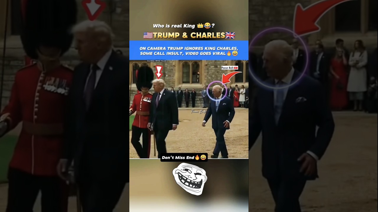 On Cam TRUMP ignores KING CHARLES, video Goes VIRAL🔥#shorts