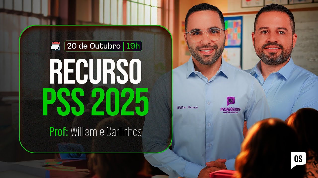 Poss&iacute;veis Recursos para o PSS SEDF 2025 | Prof. William Dornela