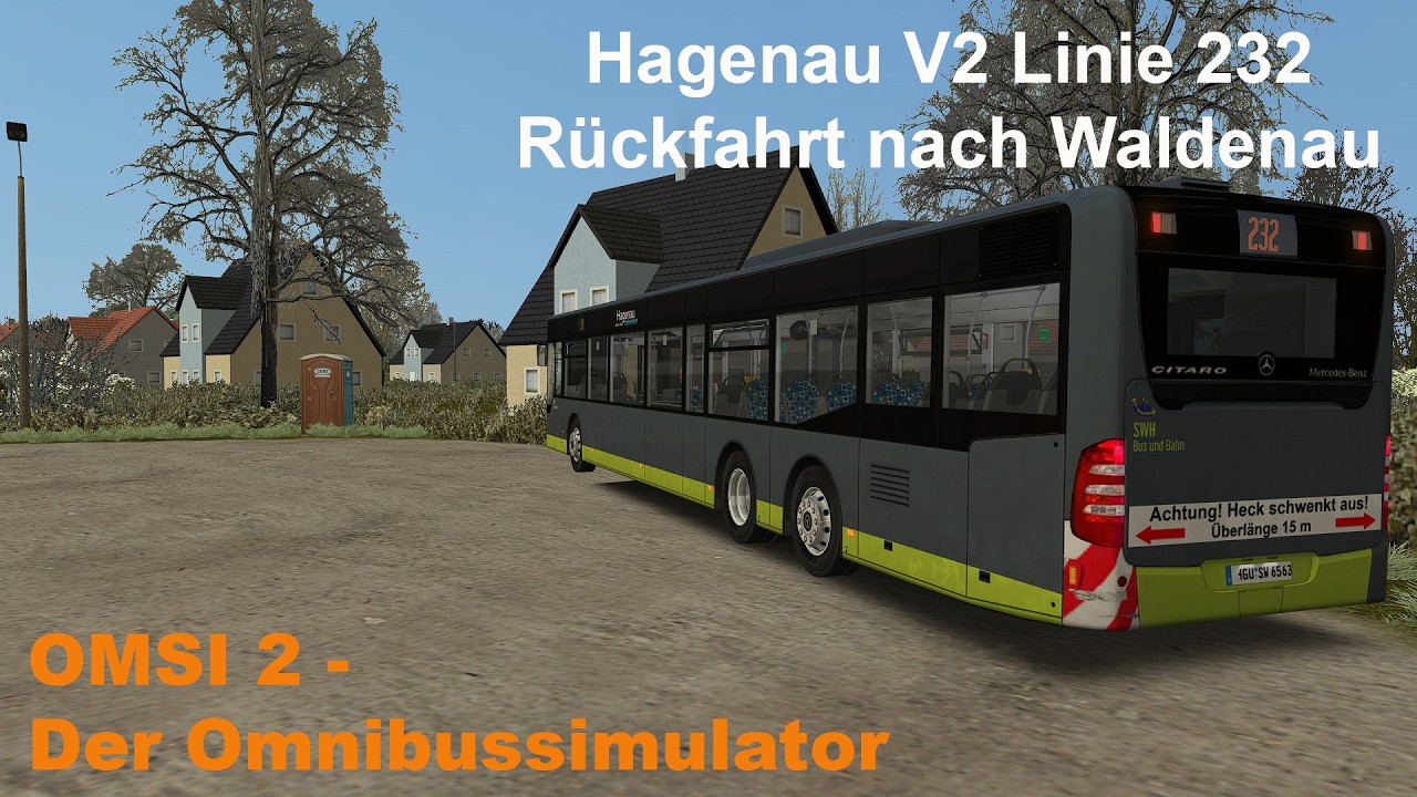 Omsi 2 Hagenau V2 Linie 232 Rückfahrt nach Waldenau MB O530L FL