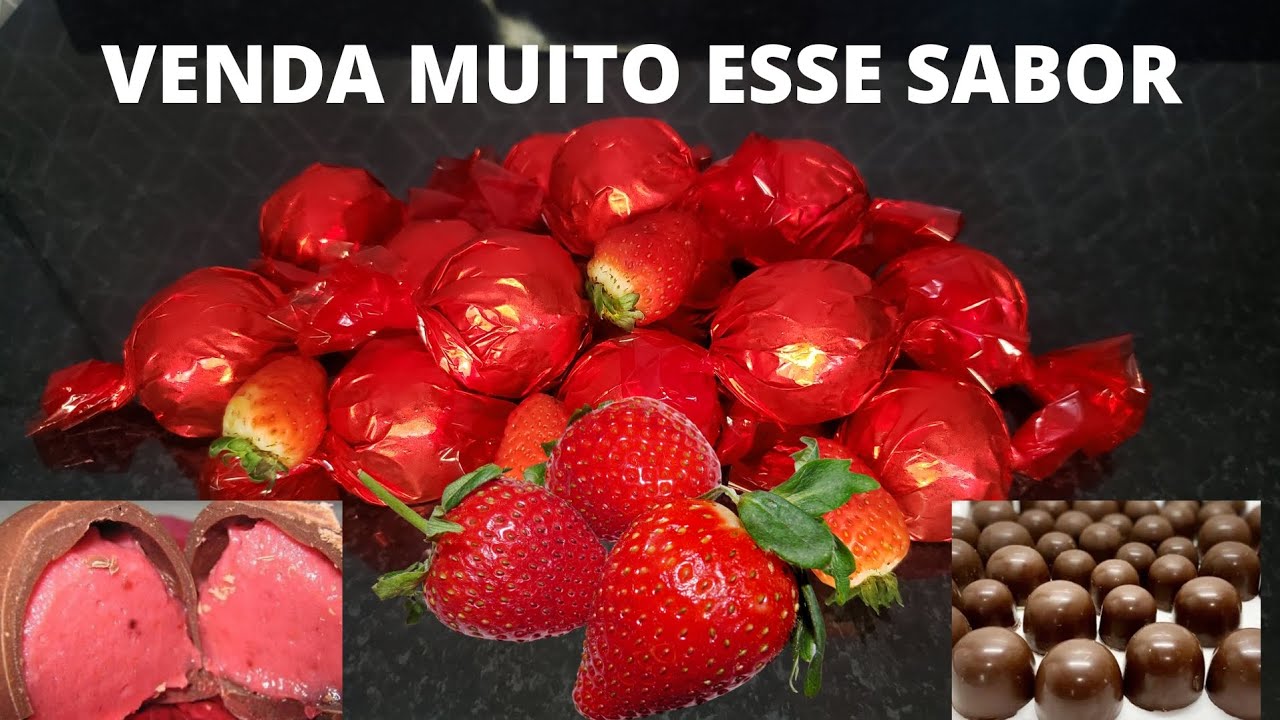 GANHE MUITO DINHEIRO COM ESSA  TRUFA DE MORANGO,MELHOR RECHEIO É MARAVILHOSO SUCESSO DE VENDAS.