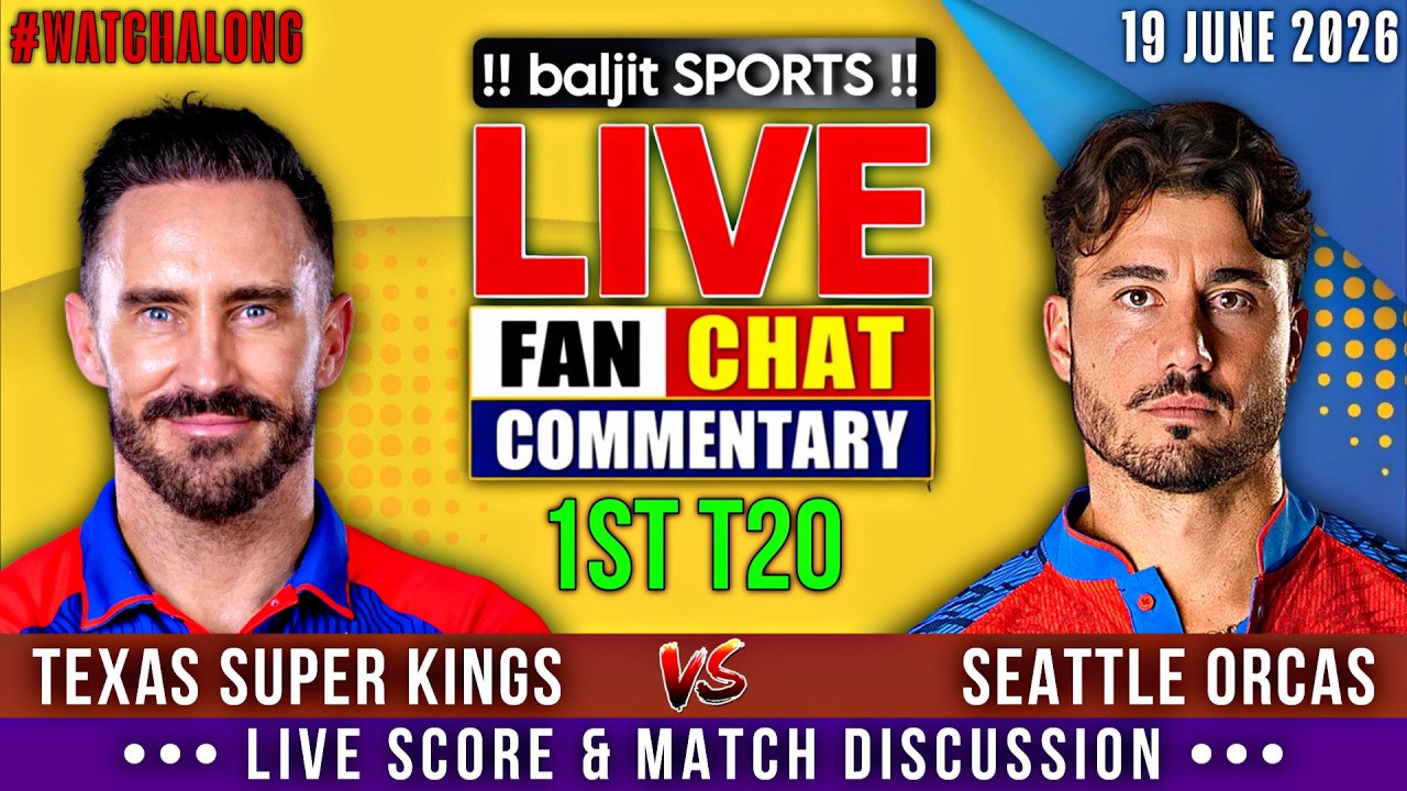 🔴 TSK vs SO | Texas Super Kings vs Seattle Orcas | 1st T20 | Live Score & Fan Commentary