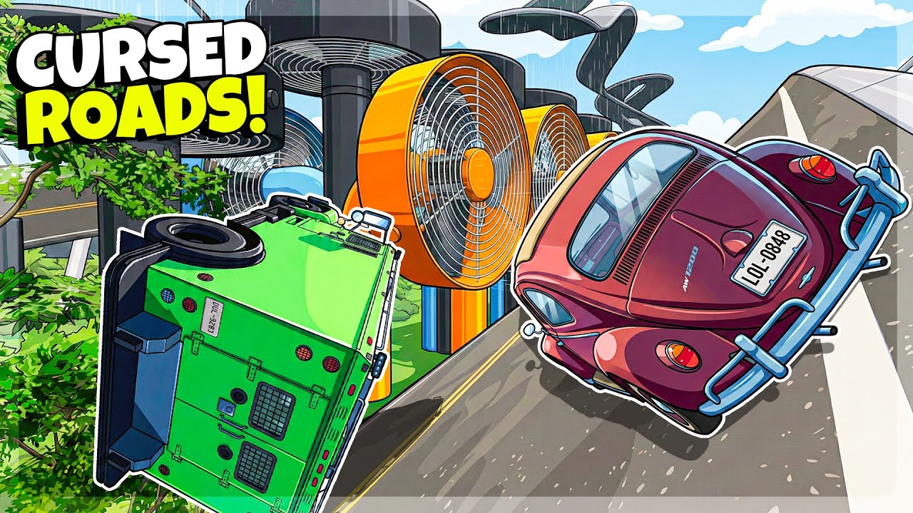 Random Cars on CURSED Roads in BeamNG Drive Mods!