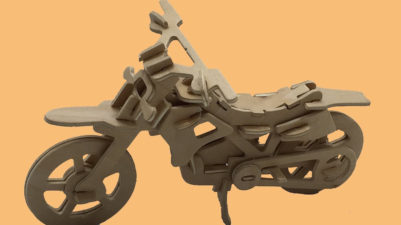 DIY 3D Wooden Puzzle CROSS COUNTRY MOTORCYCLE #2
