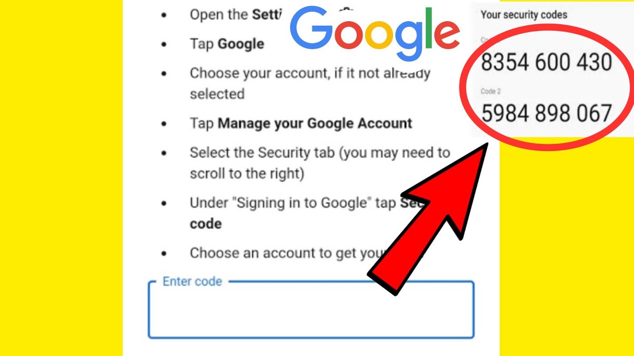 Как получить код безопасности аккаунта Google | Код проверки безопасности Google | Код безопаснос...