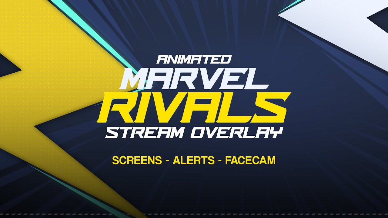 Animated Marvel Rivals Twitch Overlay⚡- Stream Overlay - Stream Pack