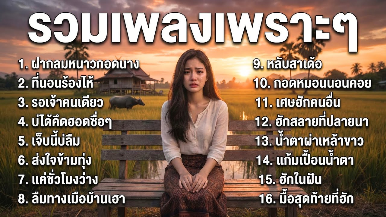 รวมเพลงลูกทุ่งเพราะๆ เศร้าเหงา ฟังเพลินๆ ก่อนนอน ไม่มีโฆษณา | EP.4 รอเจ้าคนเดียว