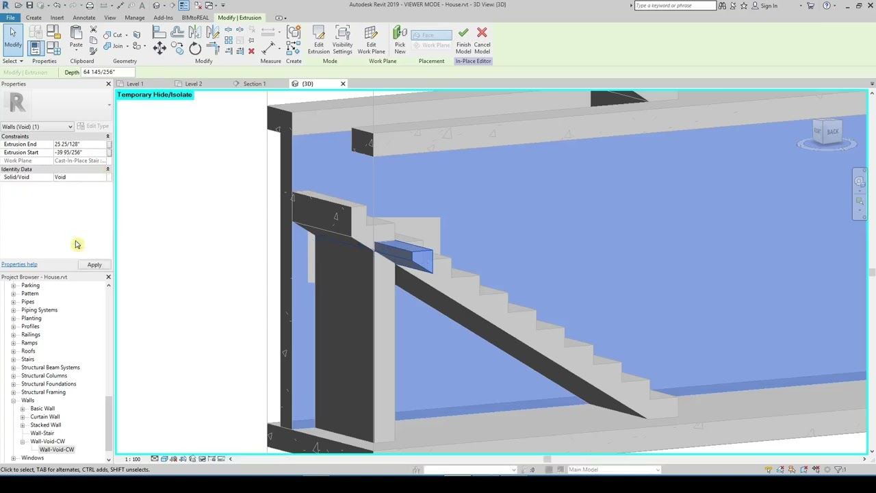 Revit Tips and Tricks #8:   How to use Voids - Cut pieces from walls, floors and other objects