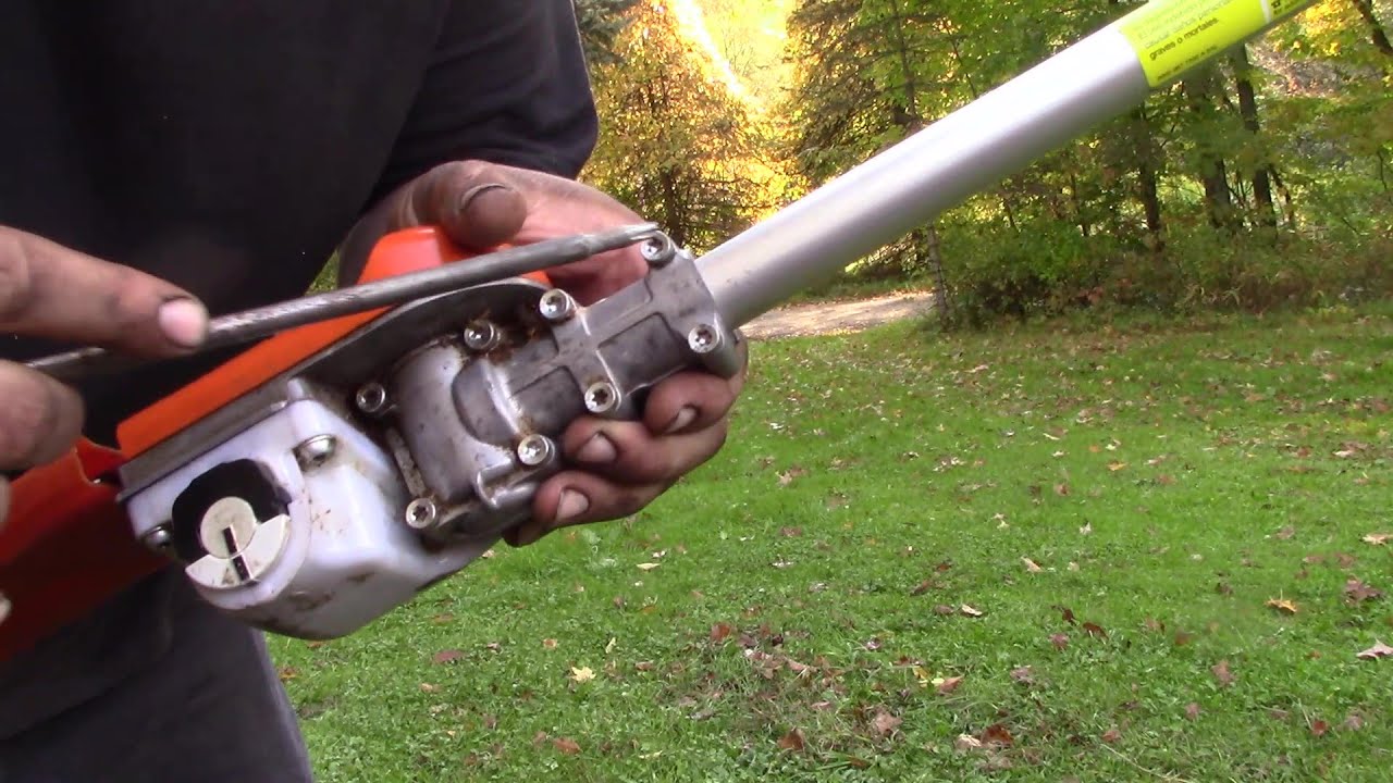 How to put a pole saw pruner on Stihl fs 90r thru fs 131