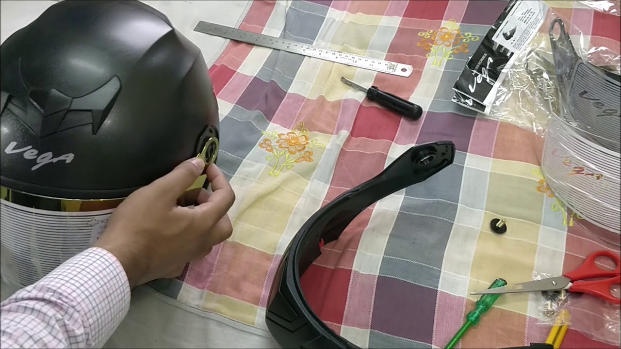 Vega Helmet  rainbow Visor Unboxing  review fiting instant vega crux helmet