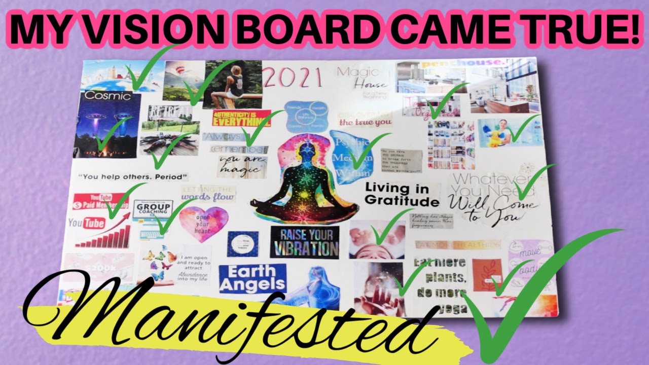My VISION BOARD CAME TRUE AGAIN IN 2021! Vision Board Manifesting Success| Law Of Attraction