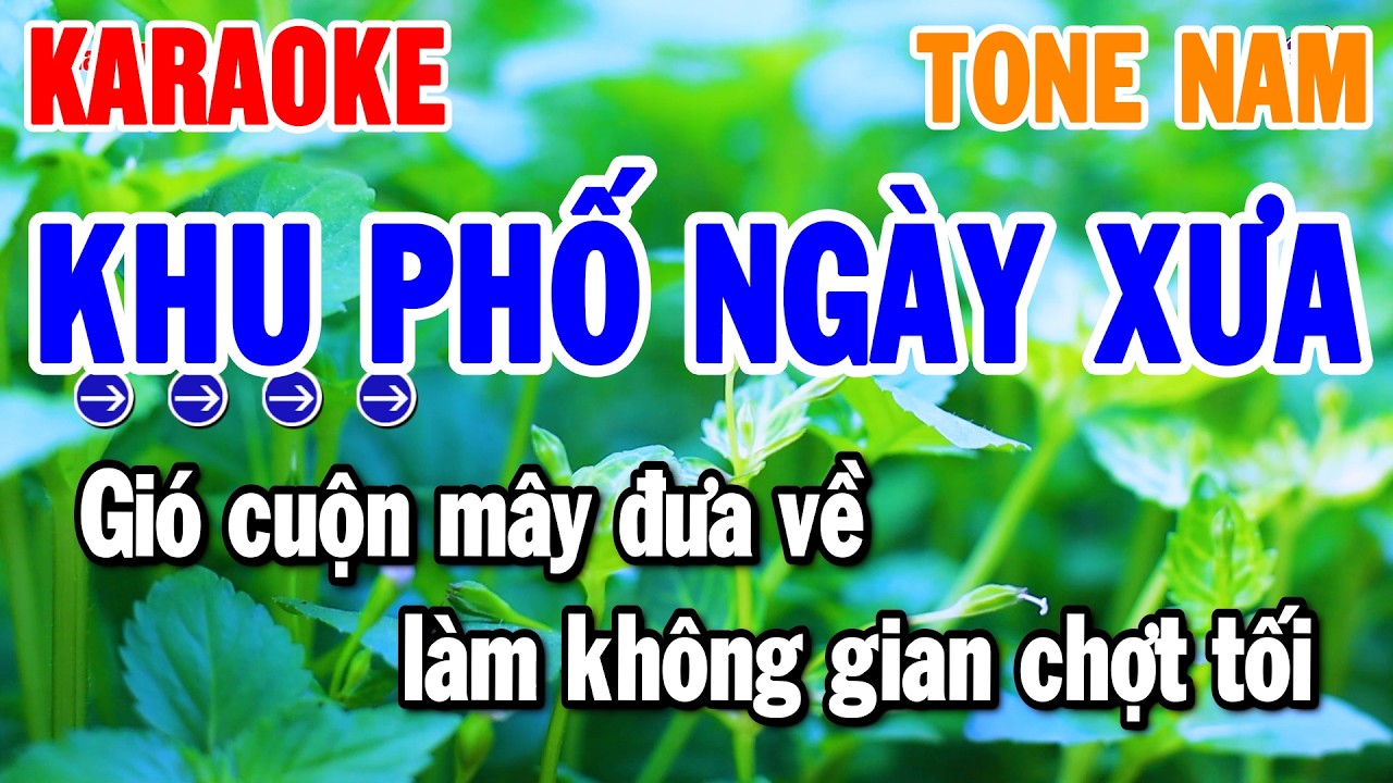 Khu Phố Ngày Xưa Karaoke Tone Nam Nhạc Sống Rumba Hay Dễ Hát | Thanh Hải Organ