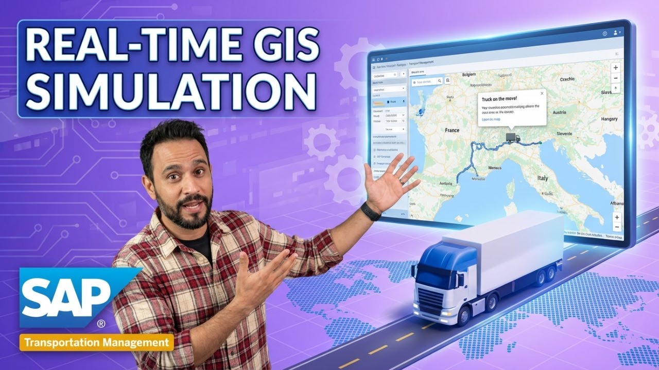 How GIS Works in SAP TM 🚚 | Simulating Real-Time Truck Movement in the Transport Cockpit