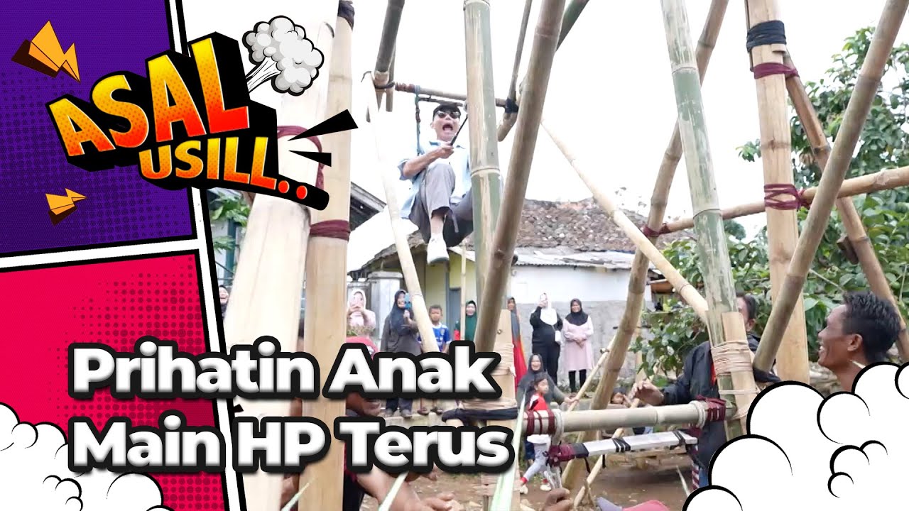 Kreatif Bikin Wahana dari Bambu, Malah Orang Tua yang Kesenangan