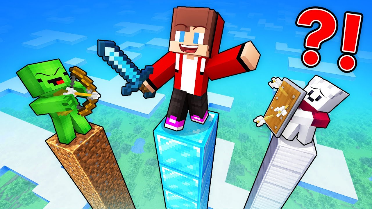 JJ and Mikey: POOR vs RICH TOWER Battle in Minecraft - Maizen