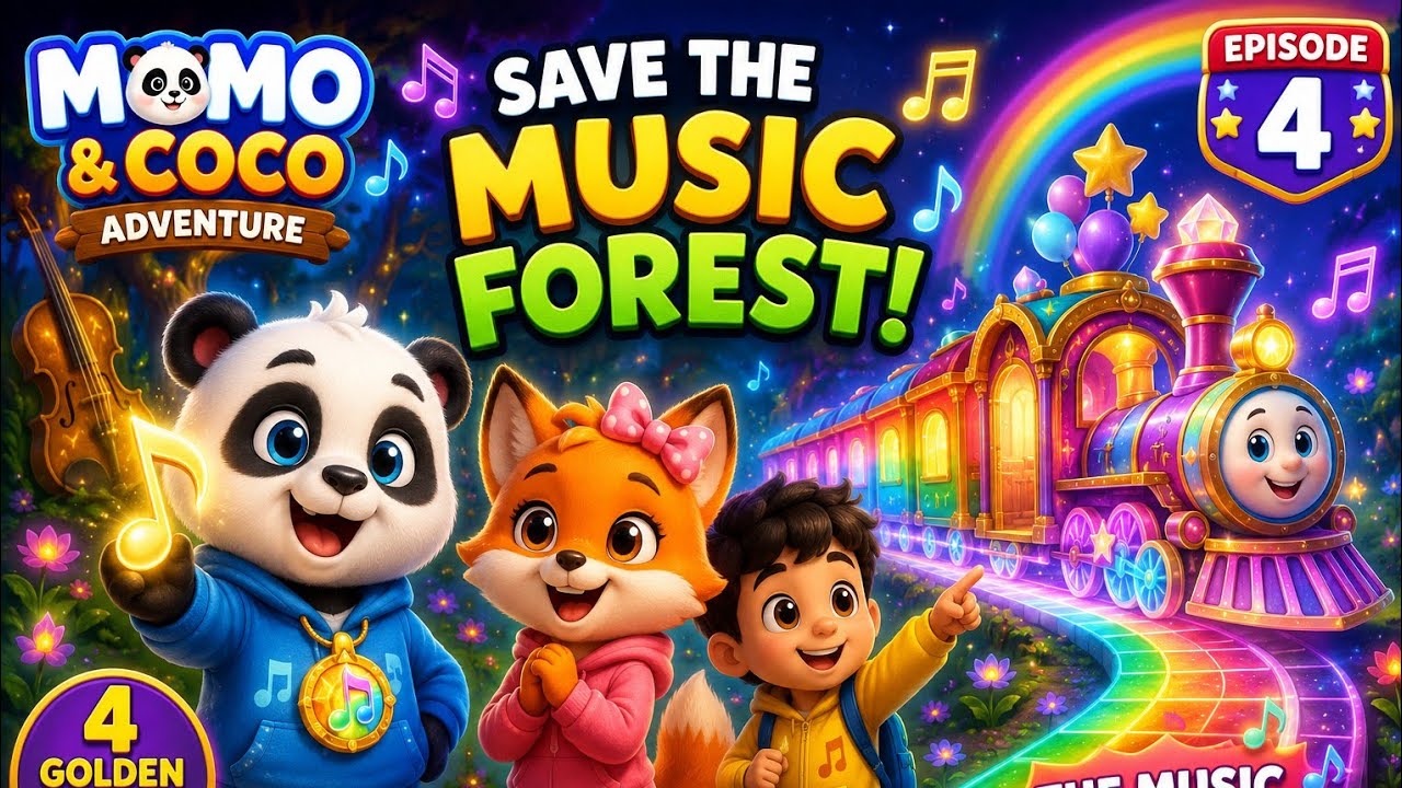 🎵 Momo & Coco Save the Magic Music Forest! | Episode 4 | Kids Adventure Cartoon