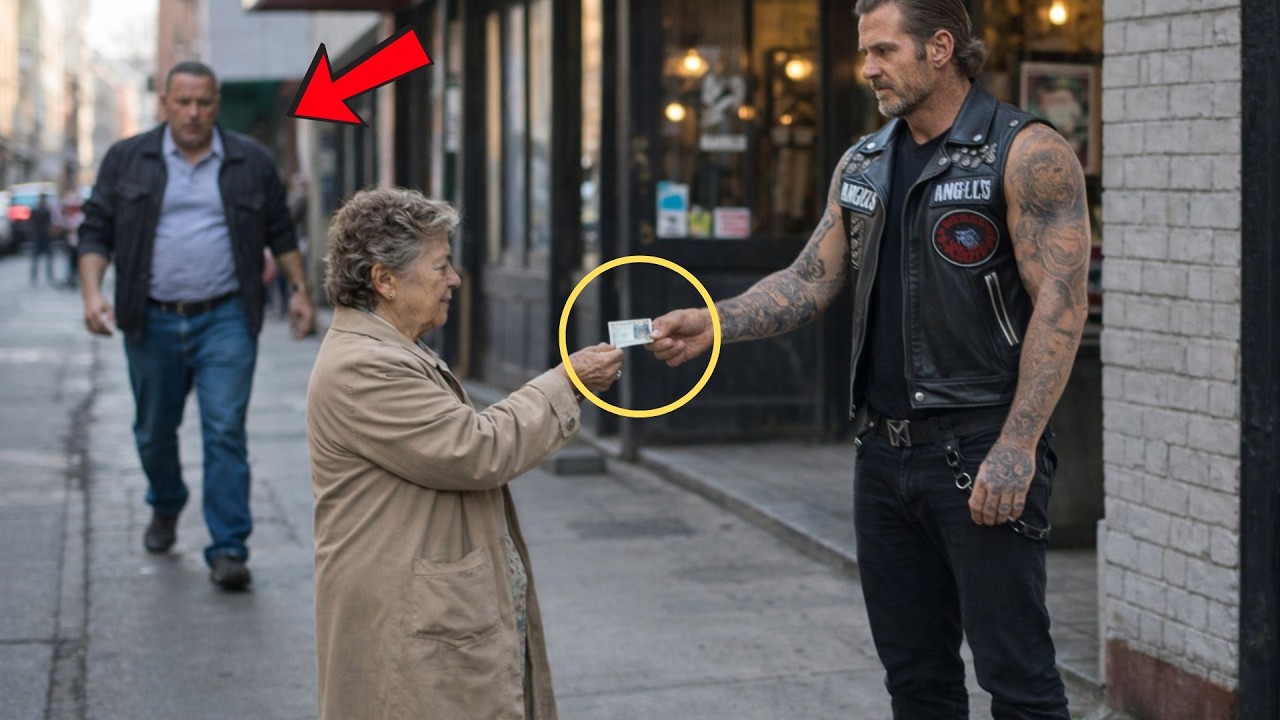 Eine ältere Frau zahlte einem Hells-Angels-Mitglied 5 Euro – ihre Bitte schockierte den Biker.