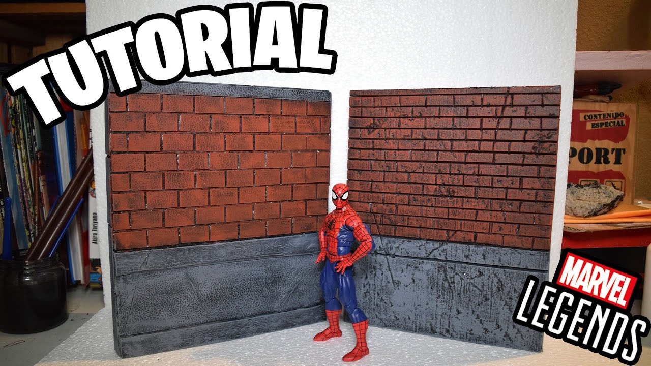 Como Hacer Un MURO/PARED DE LADRILLOS PARA FIGURAS TUTORIAL DIORAMA 🧱