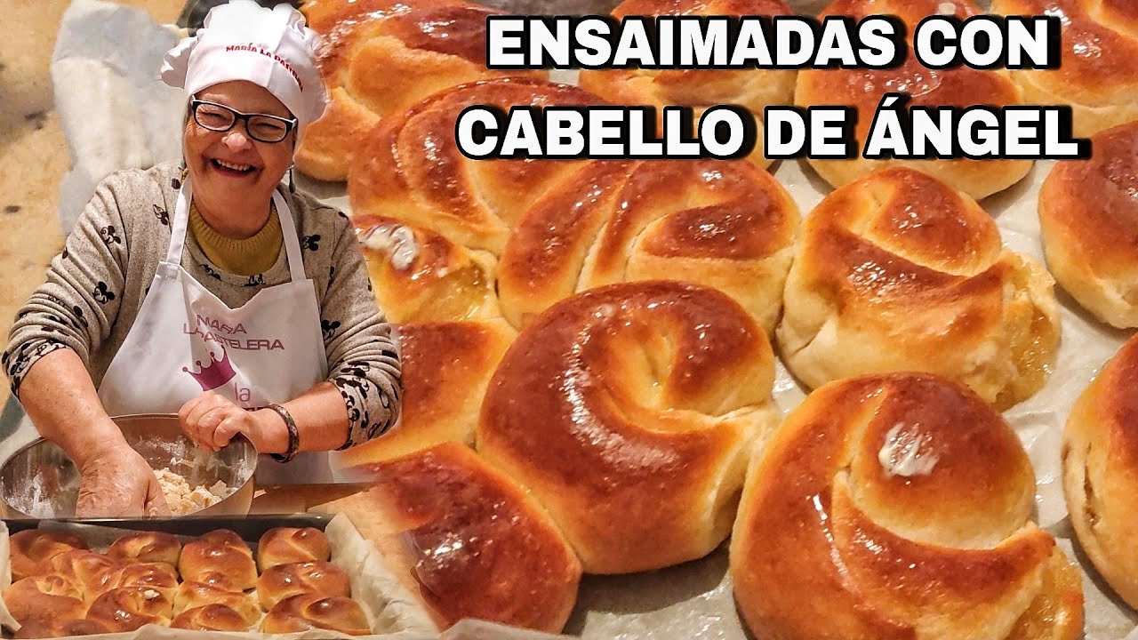 ENSAIMADAS DE CABELLO DE ÁNGEL, LAS MEJORES DEL MUNDO.María la pastelera - Recetas paso a paso