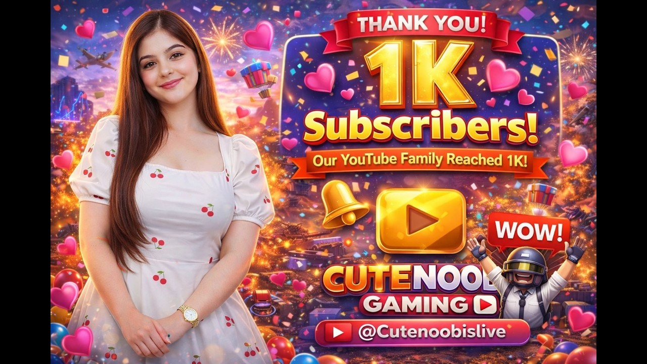 THANKYOU 1K SUBSCRIBERS WOW CUSTOM ROOM JOIN WITH ROOMCODE #girlgamer#GIVEAWAY#explore #bgmi#LOVE