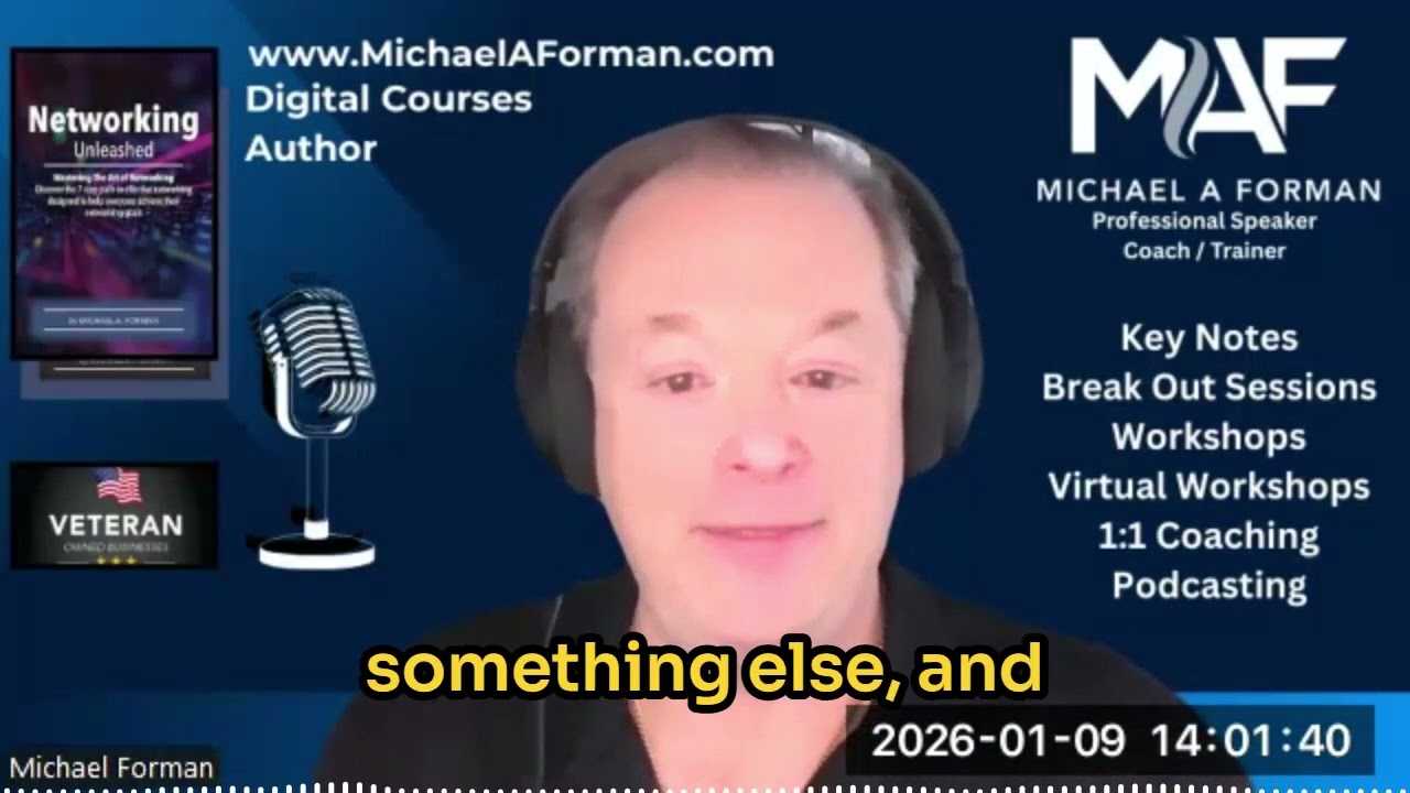 A podcast interview with Joe Mindak and Michael A Forman, Professional Speaker