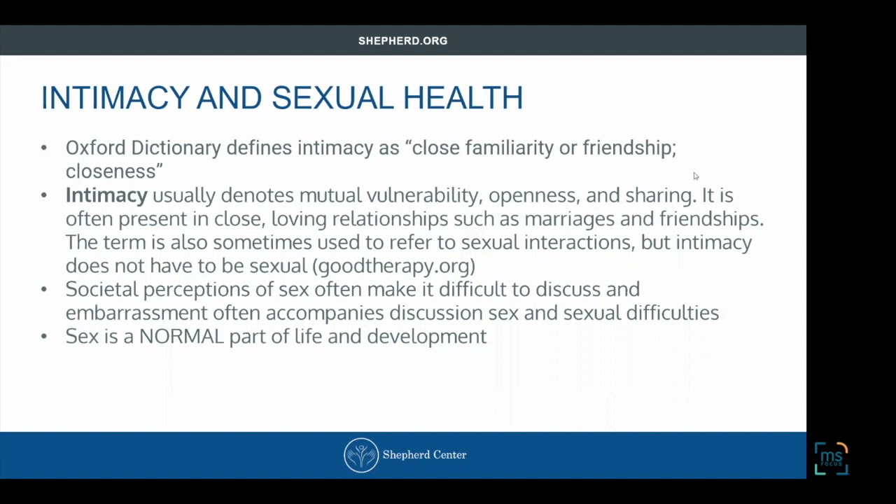 Tyler Brown, Psy.D., Sexual Health and Intimacy with MS: September 2021